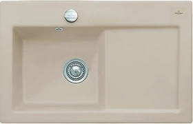 Villeroy & Boch Subway 45 Einbau Becken links mit Ablauffernbedienung crema