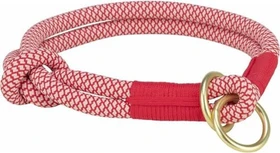Trixie Soft Rope Zug-Stopp-Halsband, L, Rot/Creme