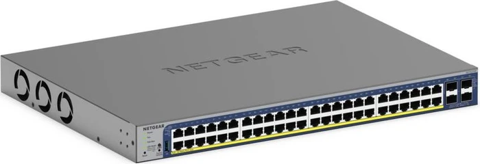 Netgear ProSAFE GS700 Rackmount Gigabit Smart Switch, 48x RJ-45, 4x SFP+, 190W PoE+