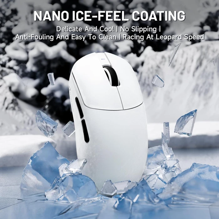 Attack Shark X8 Ultra 8KHz Tri-mode Wireless Gaming Mouse, weiß, inkl. Grip Tape, USB/Bluetooth