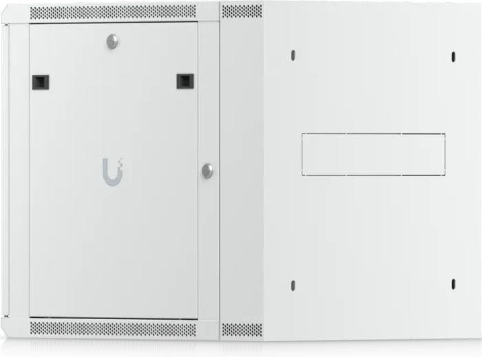 Ubiquiti 12U Rack Cabinet, 19" Wandgehäuse 12HE, Glastür, weiß, 720mm tief