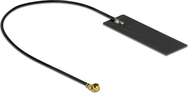 DeLOCK WLAN 802.11 ac/ax/a/h/b/g/n, Klebemontage Antenne, 5GHz/2.4GHz, 2-4dBi, MHF, omnidirektional
