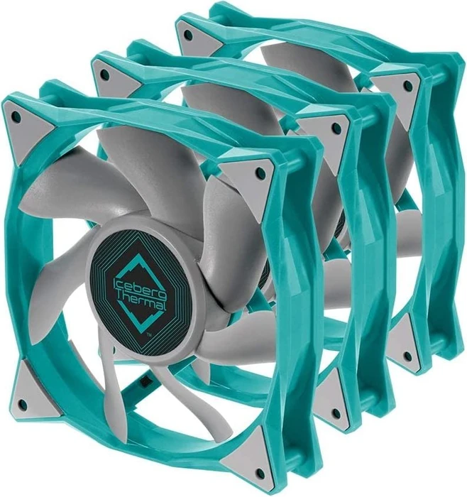 Iceberg Thermal IceGALE, Teal, 120mm, 3er-Pack