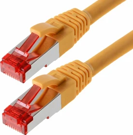 Helos Premium Patchkabel, Cat6, S/FTP, RJ-45/RJ-45, 15m, gelb