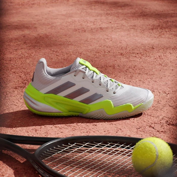 adidas Barricade 13 Clay cloud white/iron metallic/lucid lemon (Damen)
