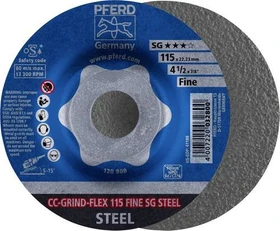 Pferd CC-GRIND-FLEX 115 Fine SG STEEL CC-GRIND Schleifscheibe, 115x22.23mm, 10 Stück