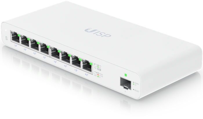 Ubiquiti UISP Switch Desktop Gigabit Managed Switch, 8x RJ-45, 1x SFP, 110W passiv PoE