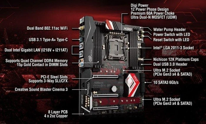 ASRock Fatal1ty X99 Professional Gaming i7 (Intel 2011-3)