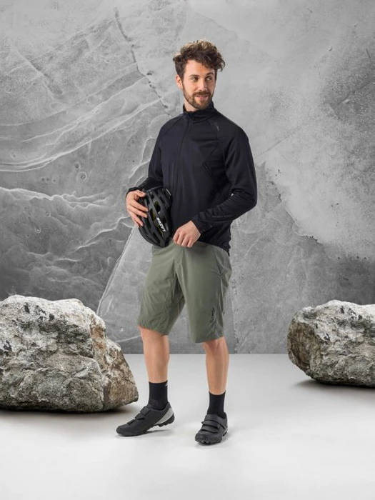 Löffler Grav-E ASSL Fahrradhose kurz olive (Herren)