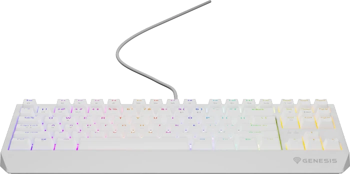 Genesis Thor 230 TKL, weiß, LEDs RGB, hot-swap, Gaote Outemu BROWN, USB, US