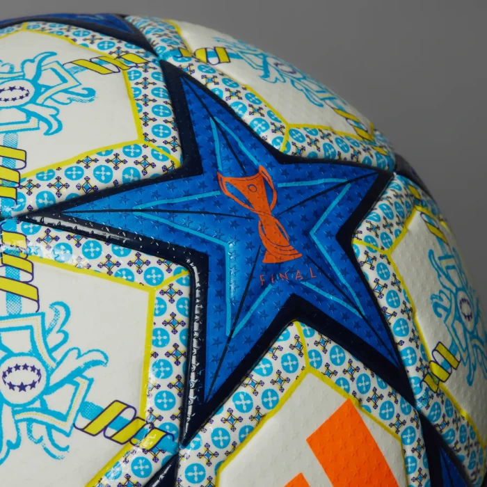 adidas UWCL 2024/2025 Knockout Phase Pro Fußball white/orange/night sky/pantone