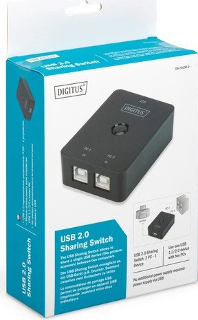 Digitus USB-B 2.0 Sharing Switch, 2-fach