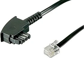 Wentronic TAE-F-Anschlusskabel (Universal-Pin Out) schwarz, 6m