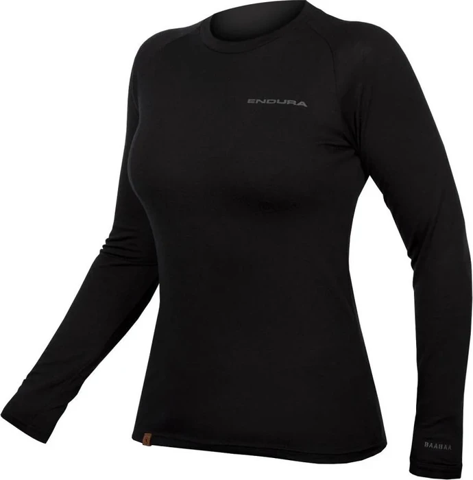 Endura BaaBaa Funktionsshirt langarm schwarz (Damen)