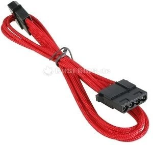 BitFenix Alchemy 4-Pin Molex Verlängerung 45cm, sleeved rot