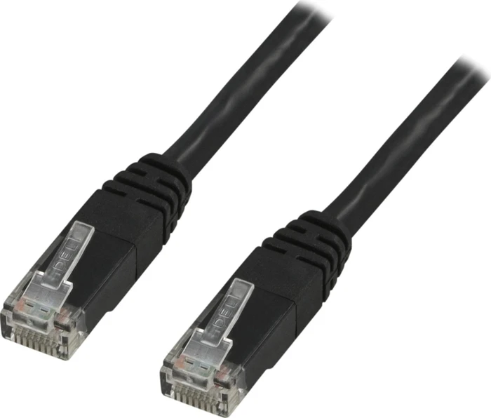 MicroConnect Patchkabel, Cat5e, U/UTP, RJ-45/RJ-45, 10m, schwarz