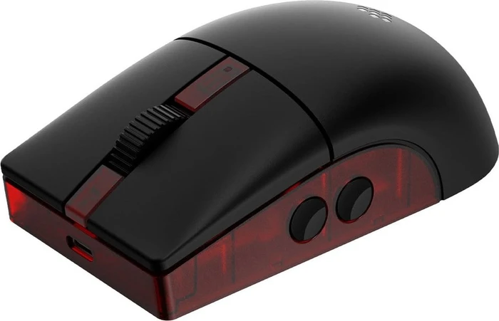 8BitDo Retro R8 Mouse mit Ladestation, Gears of War E-Day Edition, schwarz/rot, USB/Bluetooth