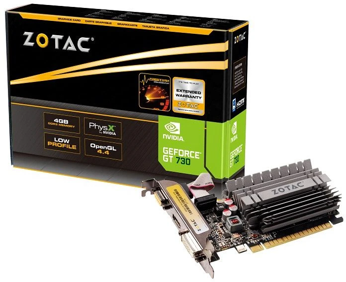 Zotac GeForce GT 730 passiv, 4GB DDR3, VGA, DVI, HDMI