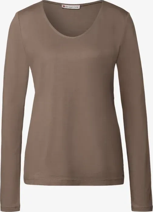 Street One Unifarbe Sweatshirt silk brown (Damen)
