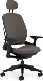 Steelcase Leap Bürostuhl mit Kopfstütze, dunkelbraun