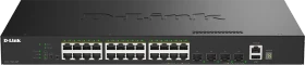 D-Link DGS-1530 Rackmount Gigabit Smart Switch, 24x RJ-45, 4x SFP+, 370W PoE+ (DGS-1530-28P)