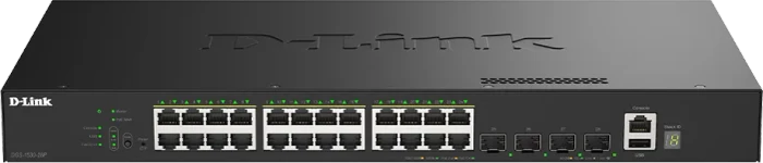 D-Link DGS-1530 Rackmount Gigabit Smart Switch, 24x RJ-45, 4x SFP+, 370W PoE+