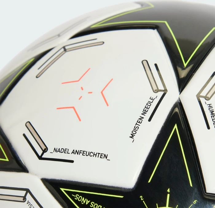 adidas UCL 2024/2025 J350 Group Stage Kids League Fußball white/black/team solar yellow
