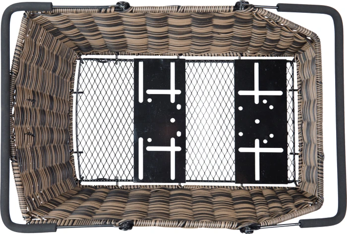 Basil Cento Rattan Look Multi System Fahrradkorb braun