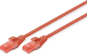 Digitus Patchkabel, Cat6, U/UTP, RJ-45/RJ-45, 2m, rot