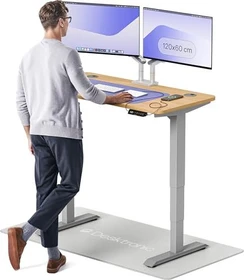 Desktronic HomePro Sitz-Steh-Schreibtisch 120x60cm Eiche/grau