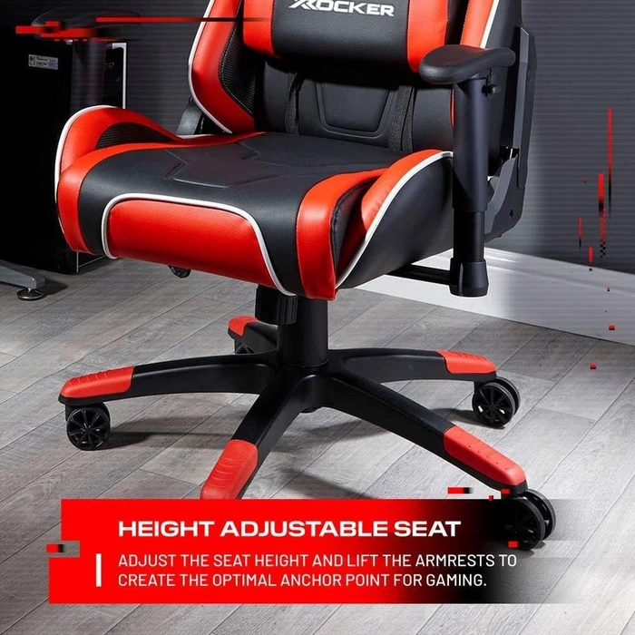 X Rocker Agility Esports Gamingstuhl, rot/schwarz