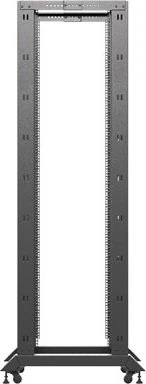 Lanberg Open Rack Series 19" Open Frame Rack 42HE, 4-Pfosten, mit Rollen, Flat Pack, tiefenverstellbar, 430-590mm, RAL 9004, 800mm tief