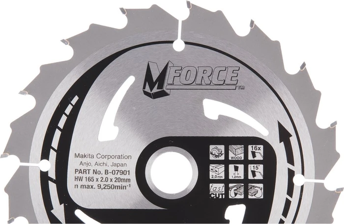 Makita M-Force Kreissägeblatt 16Z, 165x2x20mm, 1 Stück