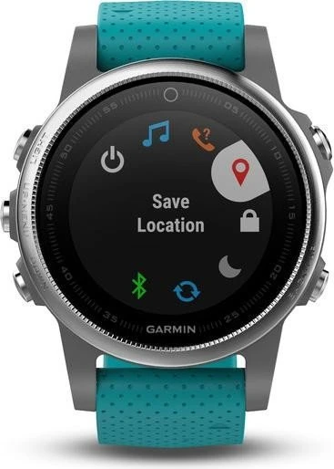 Garmin Fenix 5S silber/türkis