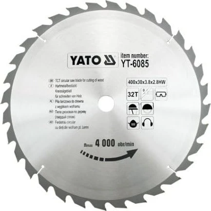 Yato YT-6085 HM Kreissägeblatt 32Z, 400x2.8x30mm, 1 Stück