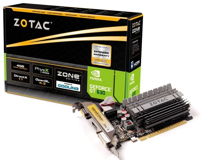 Zotac GeForce GT 630 Zone, 4GB DDR3, VGA, DVI, HDMI