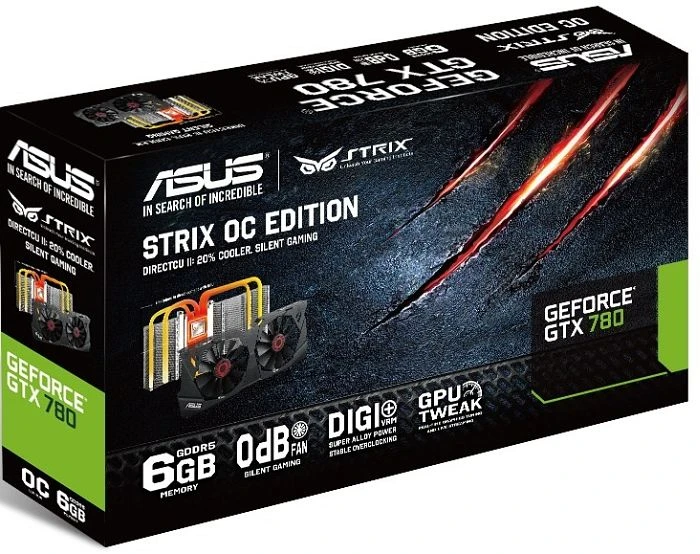 ASUS Strix GeForce GTX 780 OC, STRIX-GTX780-OC-6GD5, 6GB GDDR5, 2x DVI, HDMI, DP