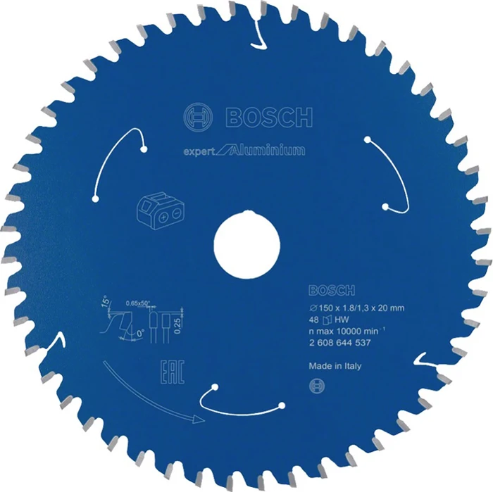 Bosch Professional Expert for Aluminium Kreissägeblatt 48Z, 150x1.3x20mm, 1 Stück