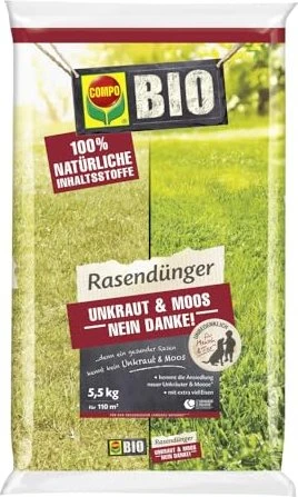 Evergreen Garden Care Compo Bio Rasendünger Unkraut & Moos Nein Danke!, 5.5kg