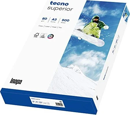 inapa tecno superior Universalpapier hochweiß, A3, 80g/m², 500 Blatt