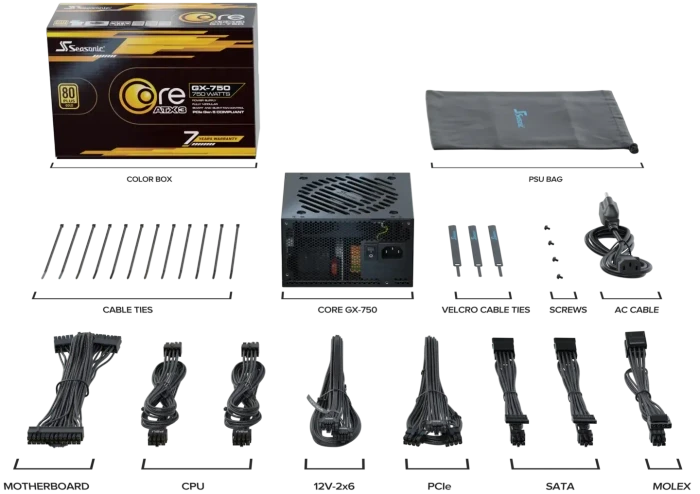 Seasonic Core GX ATX 3 (2024) GX-750 750W, ATX 3.1