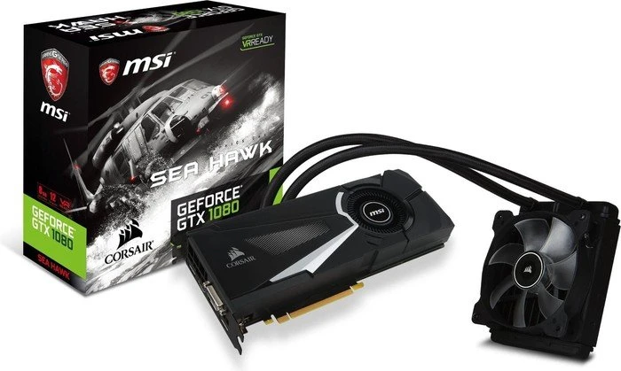 MSI GeForce GTX 1080 Sea Hawk X, 8GB GDDR5X, DVI, HDMI, 3x DP