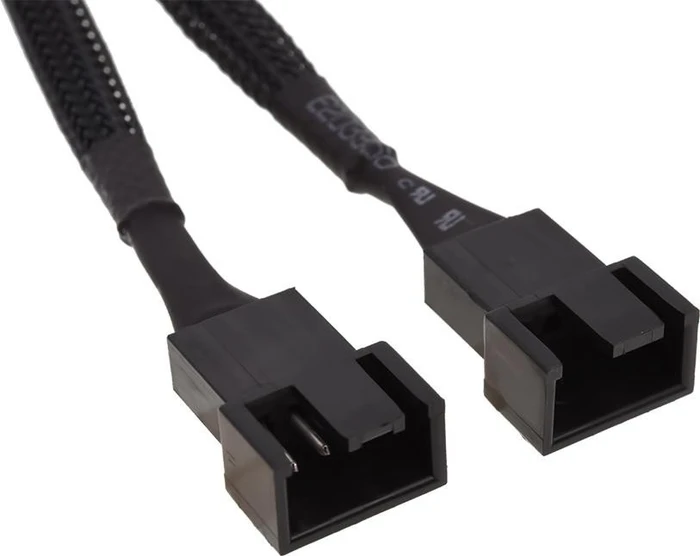 Phobya 4-Pin auf 2x 4-Pin Verteiler, 10cm, schwarz