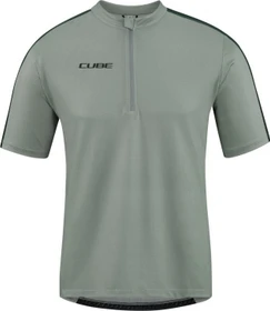 Cube ATX CMPT Half-Zip Trikot kurzarm grau (Herren)