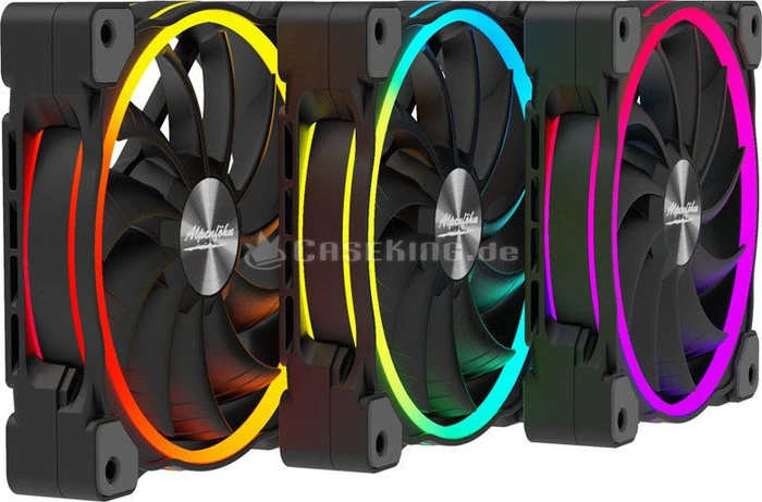 Alpenföhn Wing Boost 3 ARGB Triple, LED-Steuerung, Fernbedienung, 140mm, 3er-Pack