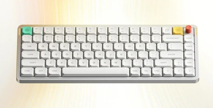 NuPhy Air75 V3 Mac/PC, Nova White, weiß/silber, hot-swap, Low-Profile Red nano, USB/Bluetooth, US
