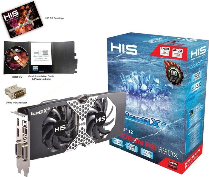 HIS Radeon R9 380X IceQ X² OC, 4GB GDDR5, 2x DVI, HDMI, DP