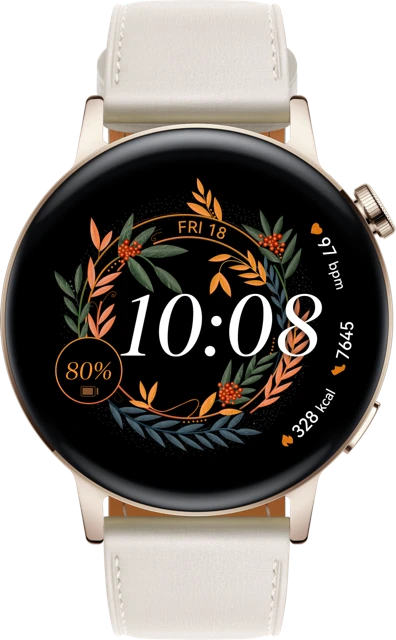 Huawei Watch GT 3 Elegant 42mm Light Gold White Leather