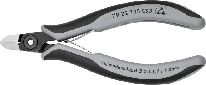 Knipex Elektronik-Seitenschneider, 12.5cm (79 22 125 ESD)
