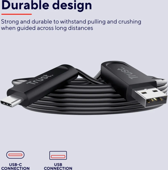 Trust USB 3.1 Adapterkabel, USB-C 3.1 auf USB-A 3.1, 10m